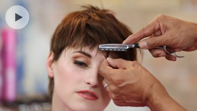 How to cut textured bangs with a razor