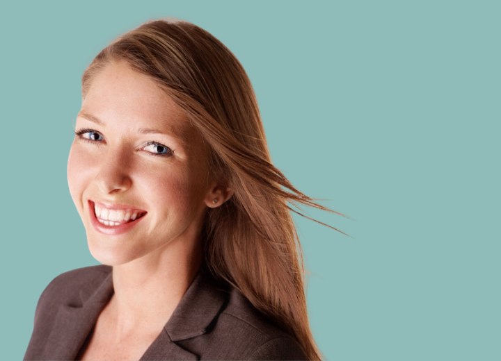 Brunette with long straight hair