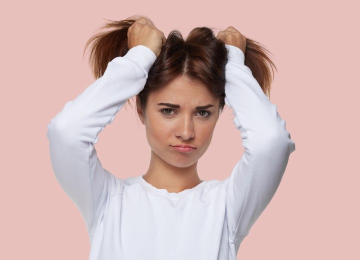 Woman with dry hair