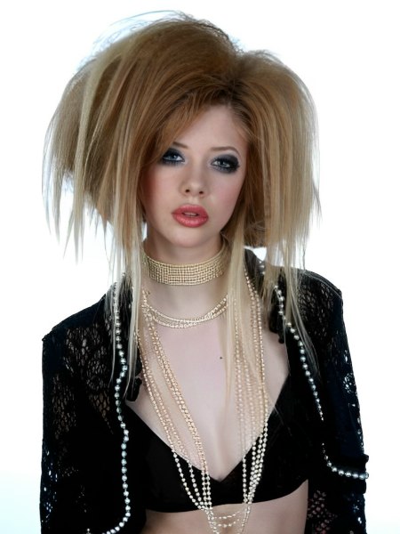 Style with crimped hair