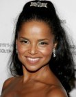 Victoria Rowell wearing her hair half up