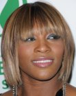 Serena Williams with short blonde hair