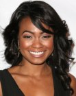 Long black hair with curls - Tatyana Ali