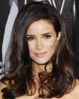 Abigail Spencer with side-parted hair