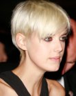 pixie with a heavy fringe
