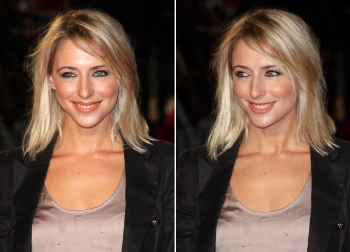 Ali Bastian - Blonde shoulder-length bob hairstyle