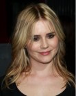 Alison Lohman wearing her long hair in a casual face frmaing style