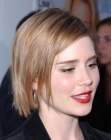 Alison Lohman wearing a side parted bob haircut