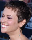 Alyssa Milano's pixie haircut with layering