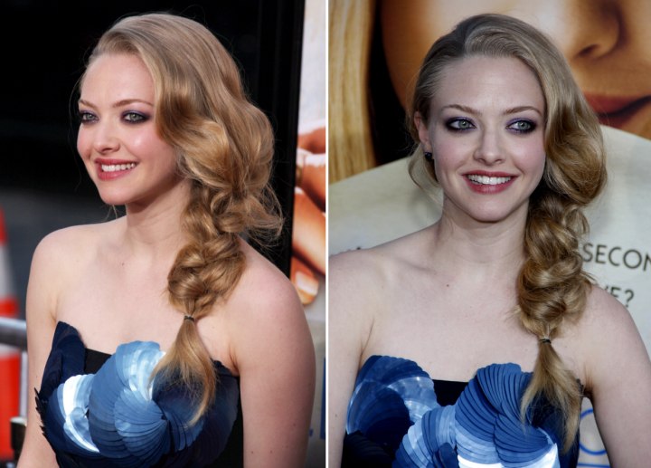 Amanda Seyfried with braided hair