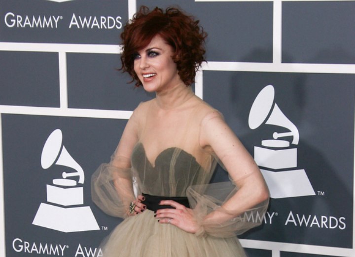 Anna Nalick wearing a sheer dress