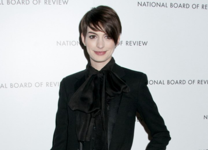 Anne Hathaway with short hair