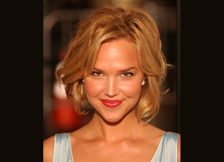 Arielle Kebbel sporting a medium hairstyle