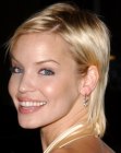 Ashley Scott with short blonde hair