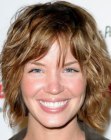 Ashley Scott wearing a chin length shag