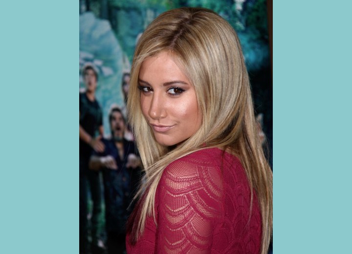 Ashley Tisdale with long straight hair