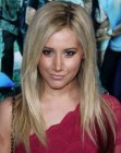 Ashley Tisdale with long straight hair