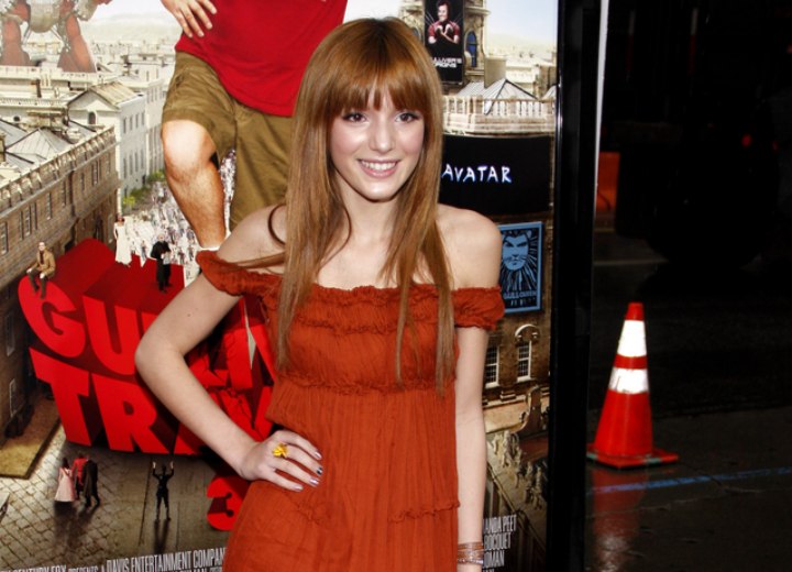 Bella Thorne's long hair and fashion