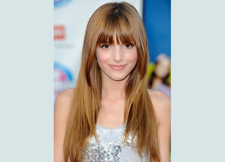Bella Thorne - Hair with long pieced bangs