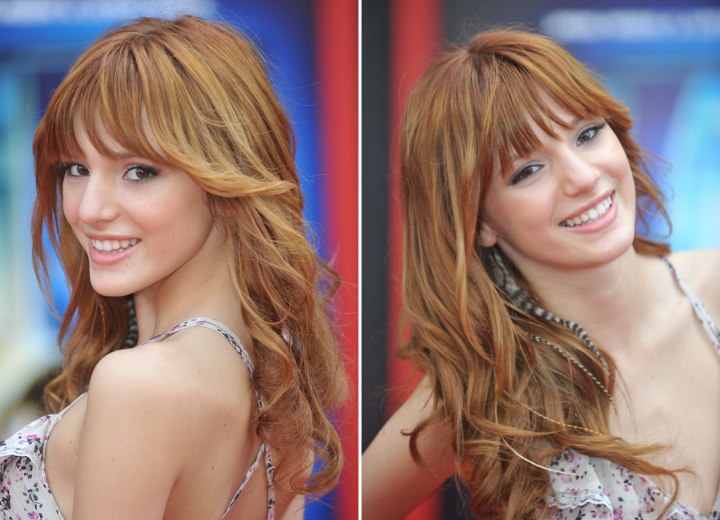 Bella Thorne's hair with spiral curls