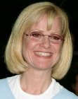 Bonnie Hunt with a blunt cut bob