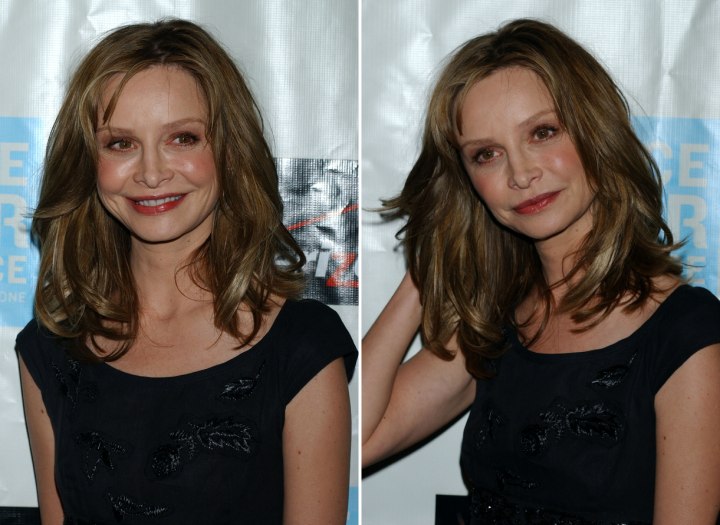 Calista Flockhart - Shoulder length blunt hairstyle