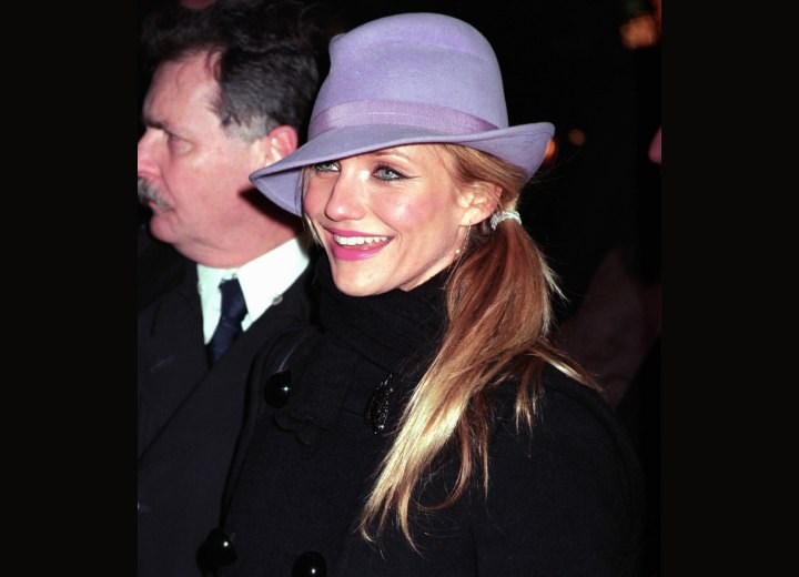 Cameron Diaz wearing a fedora hat