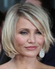 Cameron Diaz sporting a chin length bob with soft lines