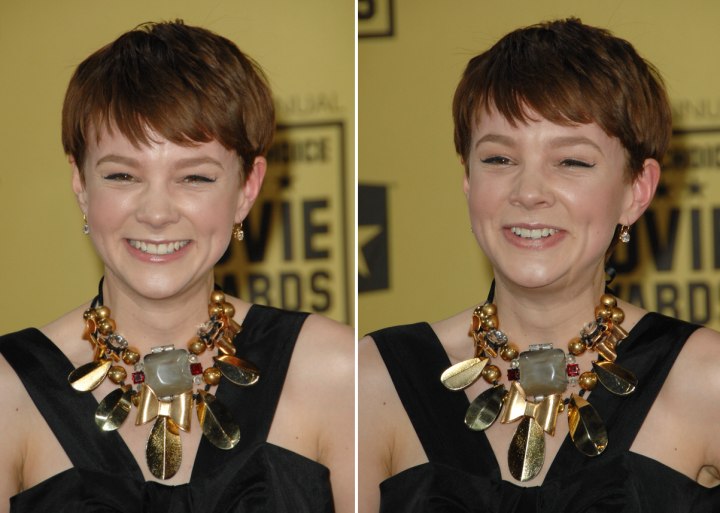 Playful short hairstyle - Carey Mulligan