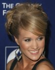 Carrie Underwood with her hair styled up
