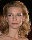 Cate Blanchett's shoulder length hairstyle with soft curls