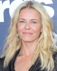 Chelsea Handler with blonde hair that hangs around her shoulders