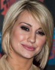 Chelsea Kane's past the jaw line bob with crisp ends
