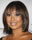 Cheryl Burke's on trend semi-short shag with bangs