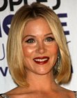 Christina Applegate wearing her hair in a smooth bob with angled sides