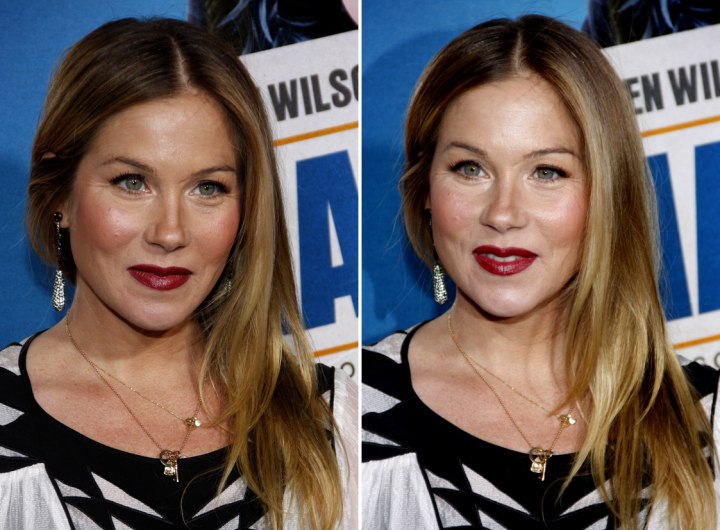 Christina Applegate - Long hairstyle with angled sides