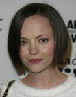 Christina Ricci's short face-hugging bob with textured ends
