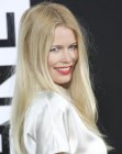 Claudia Schiffer white silk blouse