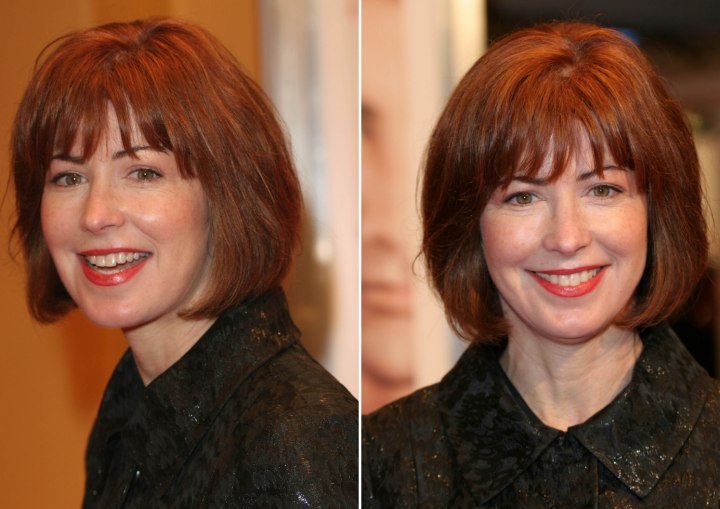 Dana Delany sporting a rejuvenating bob hairstyle that Dana Delany sporting a rejuvenating bob hairstyle that