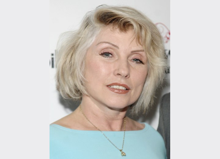 Debbie Harry - Bob hairstyle with a side swoop over the forehead