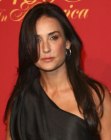 Demi Moore's long smoothed hair