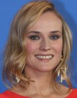 Diane Kruger wearing her medium length hair styled in casual waves