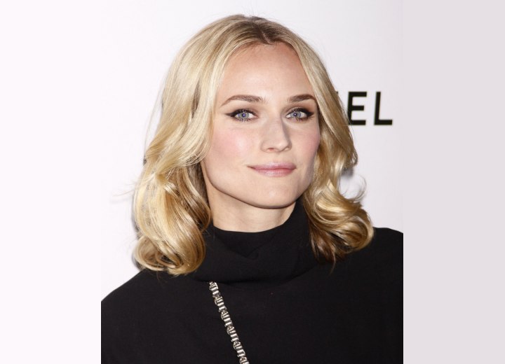 Diane Kruger with mid-length blonde hair