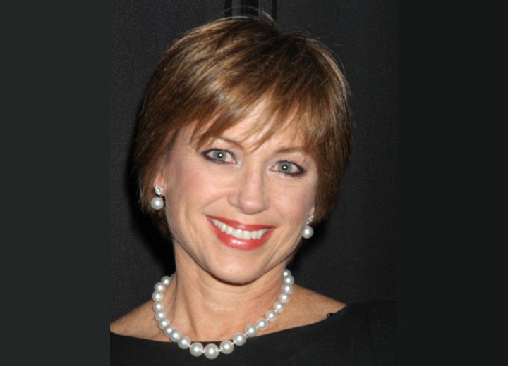 Dorothy Hamill's easy to care for hairstyle