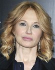 Ellen Barkin with long hair