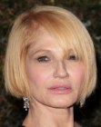 Ellen Barkin's hair cut into a bob