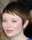Emily Browning sporting a pixie with super short bangs