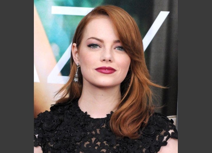 Emma Stone's natural red hair color