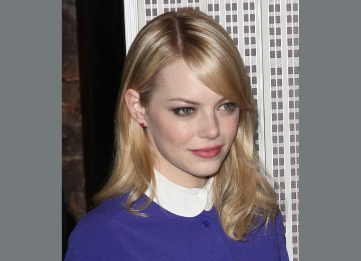 Emma Stone's casual long hairstyle