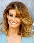 Faith Hill with shoulder length hair